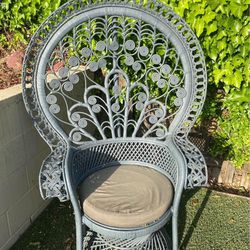 Vintage Painted Peacock Chair