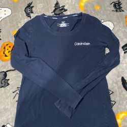 Small calvin klein long sleeve navy blue