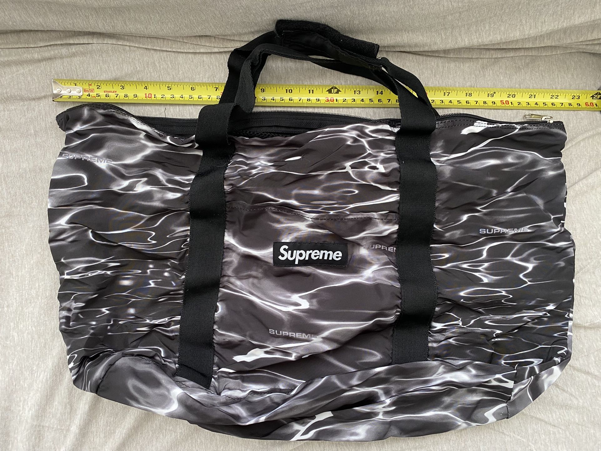 Supreme Ripple Packable Tote Lightweight Bag Black 