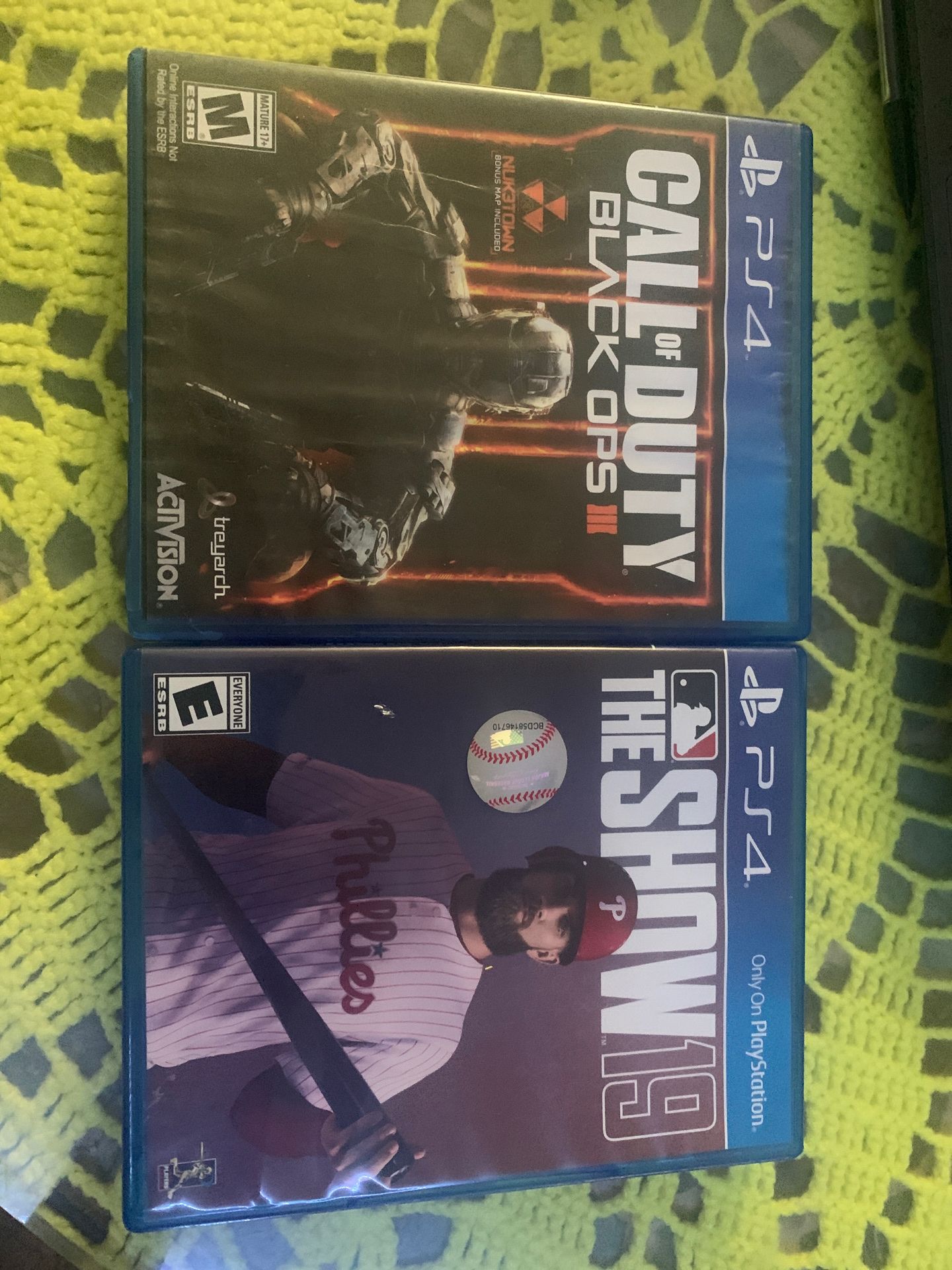 Call of Duty black ops 3 & MLB 19