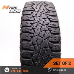 Pair of 2 Used 13/32  LT  275/70R18  125/122Q  Goodyear  Wrangler UltraTerrain AT