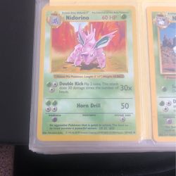 Nidorino Shadowless Base Set Pokémon Card