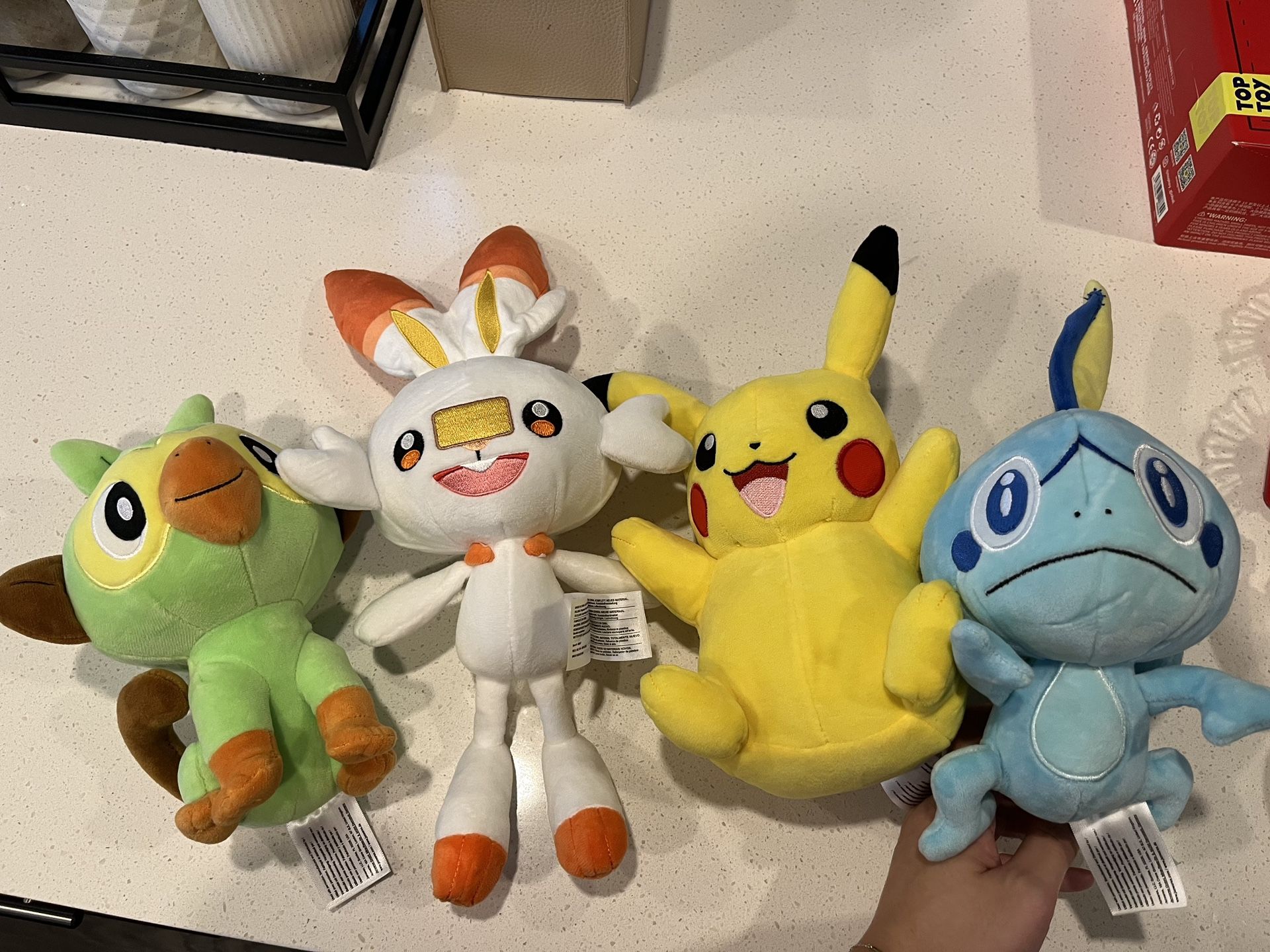 Pokemon 8" Grookey, Sobble, Scorbunny & Pikachu Value Pack 4-Plush