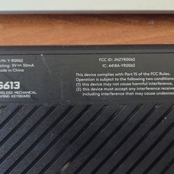 Logitech G613 Lightspeed Wireless Mechanical Gaming Keyboard, Multihost 2.4 GHz + Blutooth Connectivity - Black