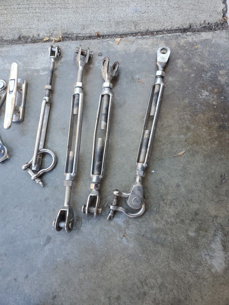Yacht/boat Parts. Turnbuckles, Cleat, Snap Rings, Etc