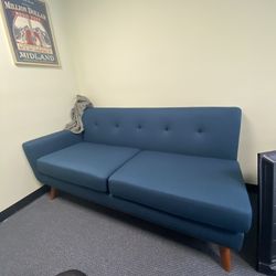 Modway Engage Left Arm Loveseat in Mid-Century Modern Upholstered Fabric Azure