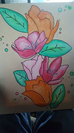 14"x 18" Handmade acrylic art paintings by Cassie Q