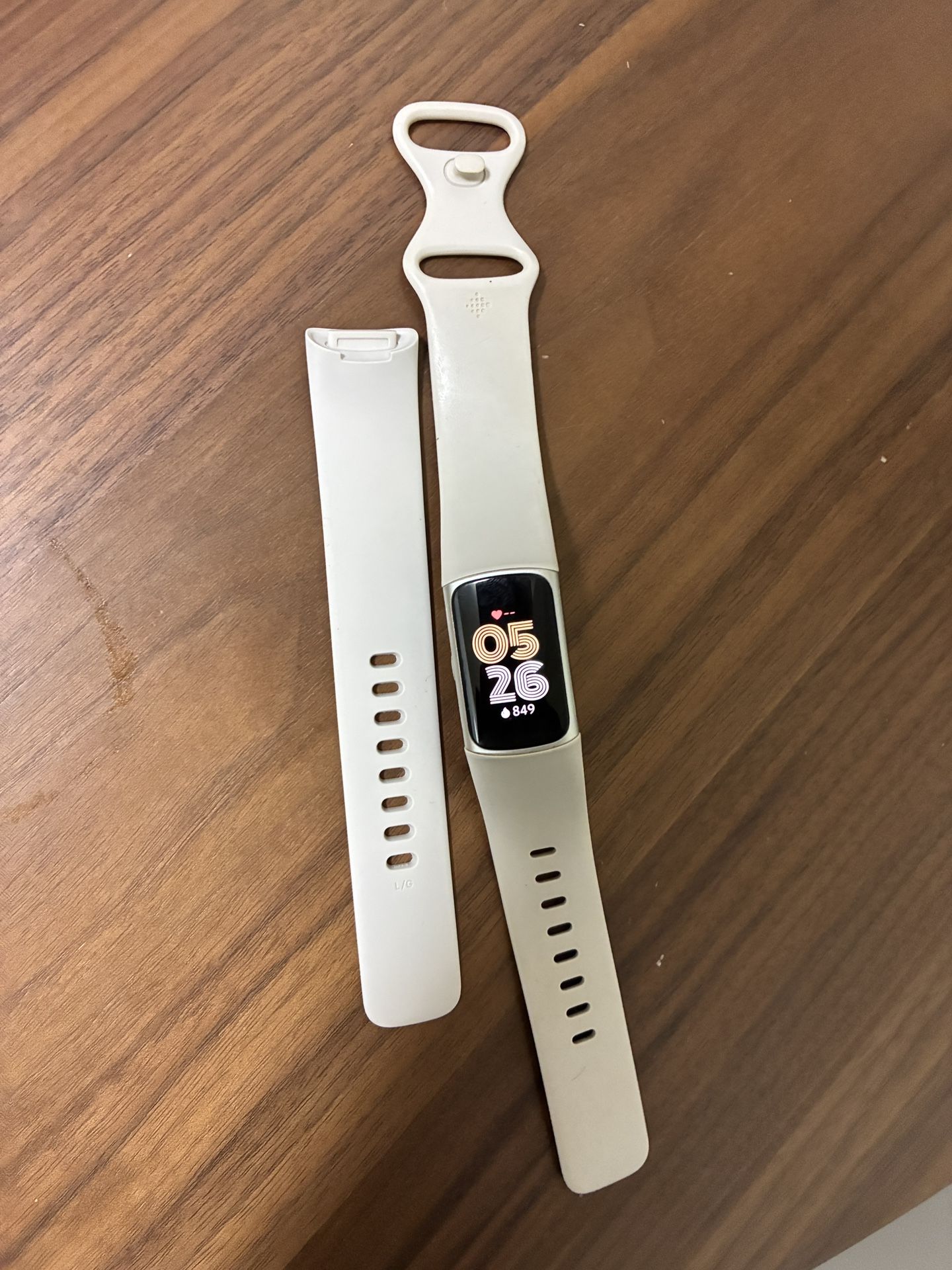 Fitbit Charge 6 Fitness Tracker with Heart Rate, GPS, Health Tools, Porcelain/Silver