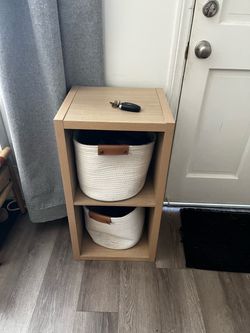 Shelf with baskets