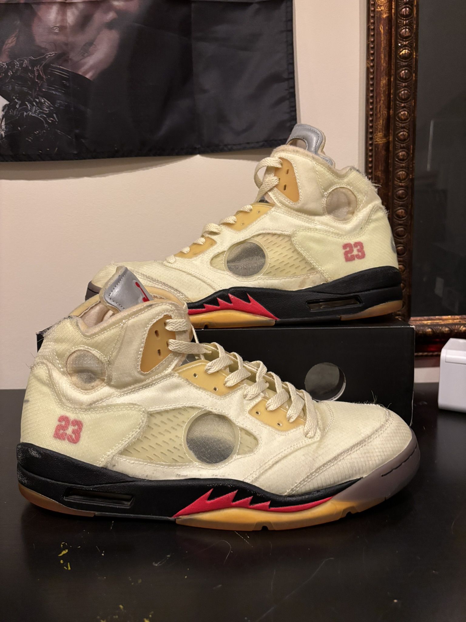 off white jordan 5 size 13
