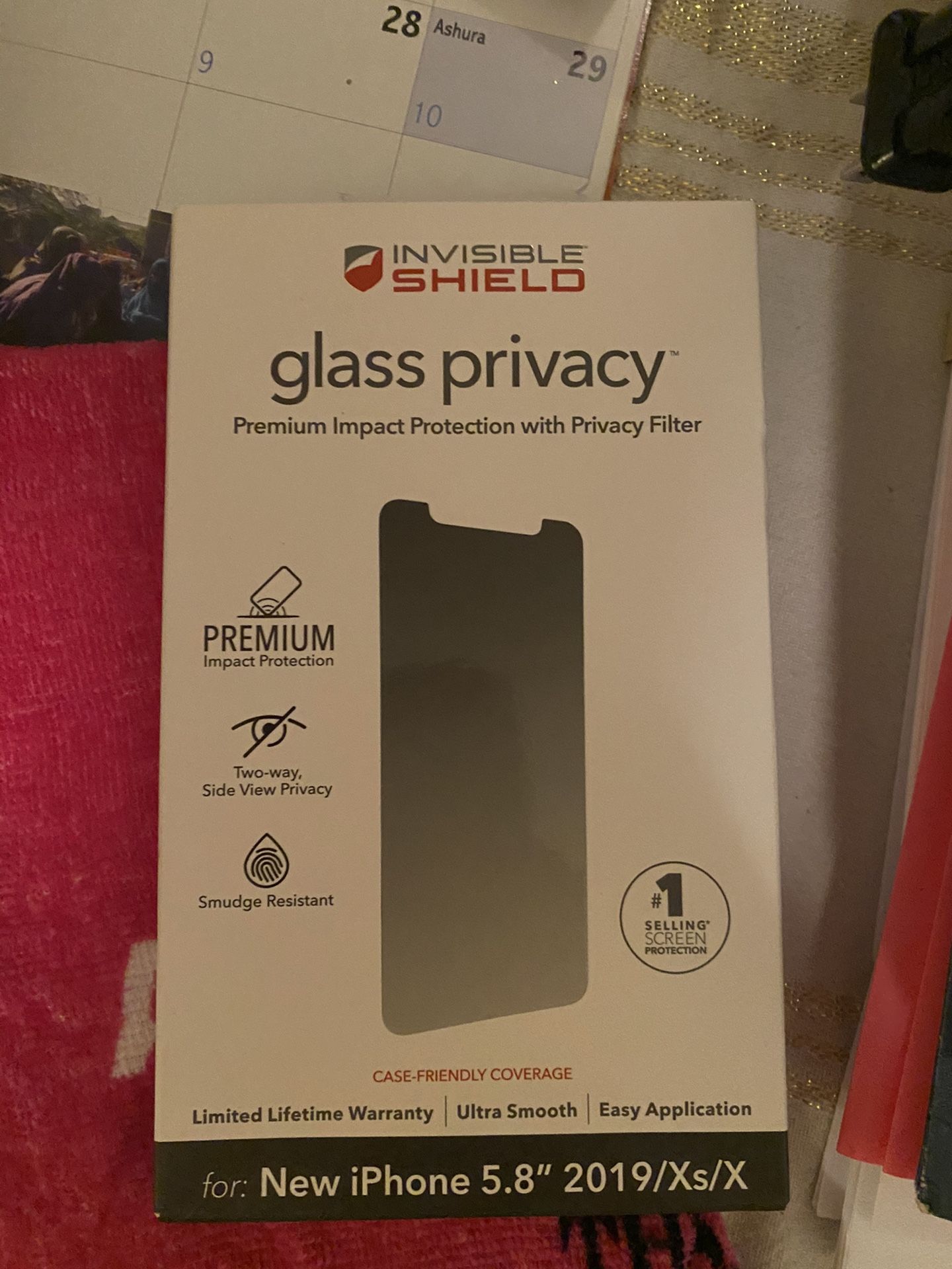 iPhone X / XS privacy GLASS screen protector