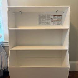 RiverRidge Kids' 34" Playroom Bookshelf with Veggie Bin Organizer and 2 Open Toy Storage Shelves