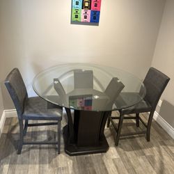 Dining Room Table with 2 Chairs - Counter Height