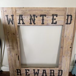 Wanted western poster photo booth props party decoration