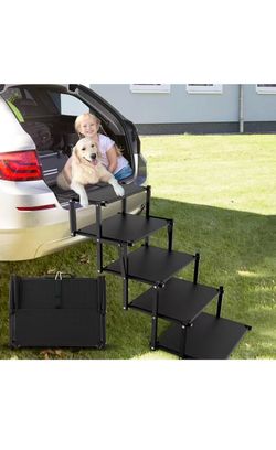 Extra Wide 5 Steps Dog Stairs for Large Dogs,