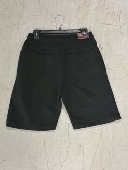 Fleece black shorts with pockets