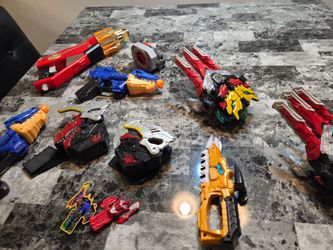 Large Set of Bandai Power Rangers Toy Blasters
