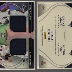 2024 Panini Totally Certified - Drake Maye & Ja'Lynn Polk - Rookie Dual Swatches