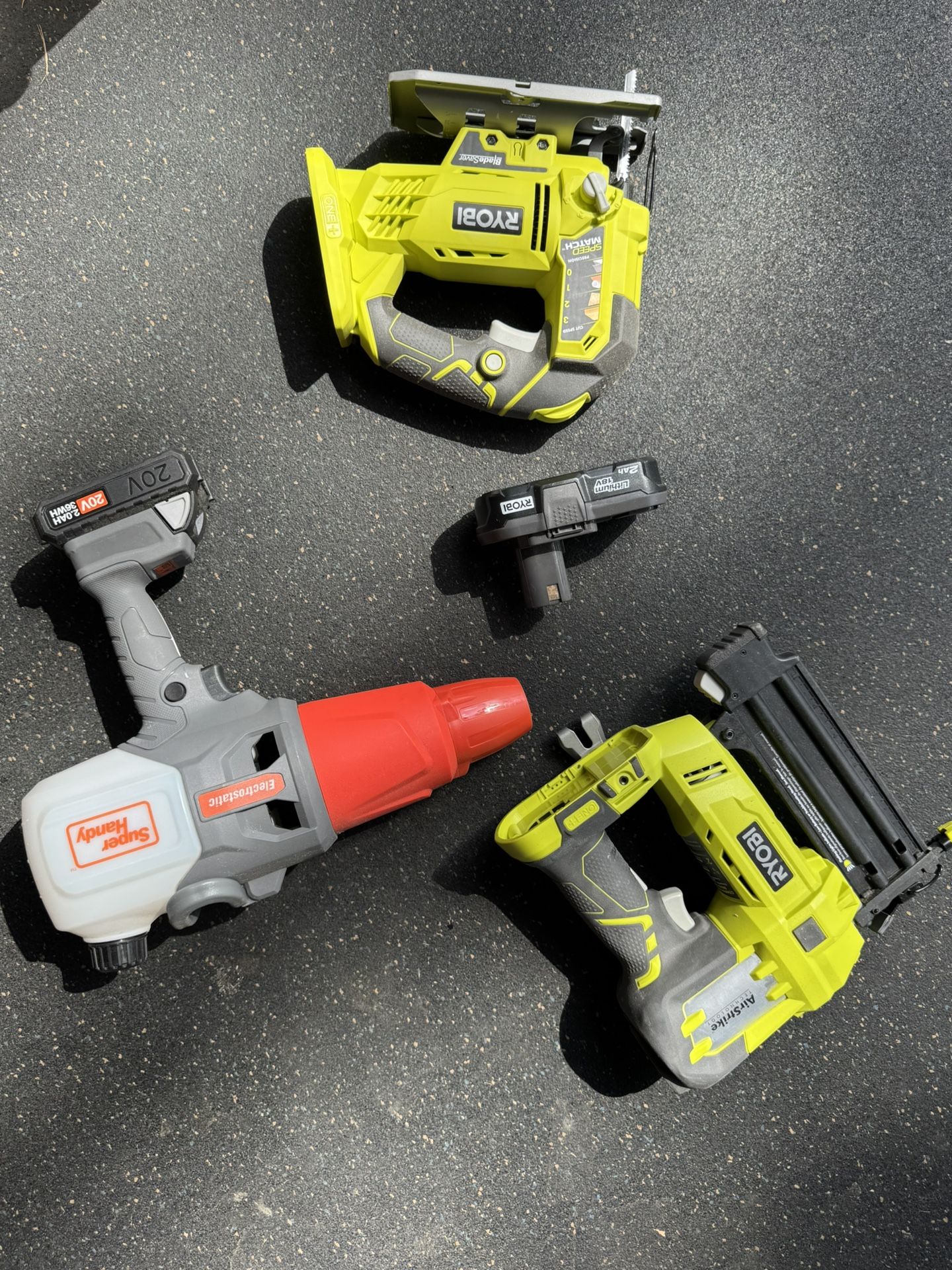 Ryobi Nail Gun, Saw And Electro static Hand Dry