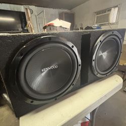 Kenwood 12” SUBWOOFERS With Mounted Amp