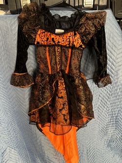 Girls cute witch halloween costume
