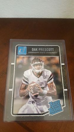DALLAS COWBOYS DAK PRESCOTT ROOKIE CARD 5X7 FOOTBALL CARD