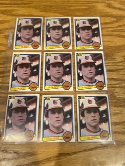 Set Of 9 Cal Ripken Jr 1982 Baseball Cards
