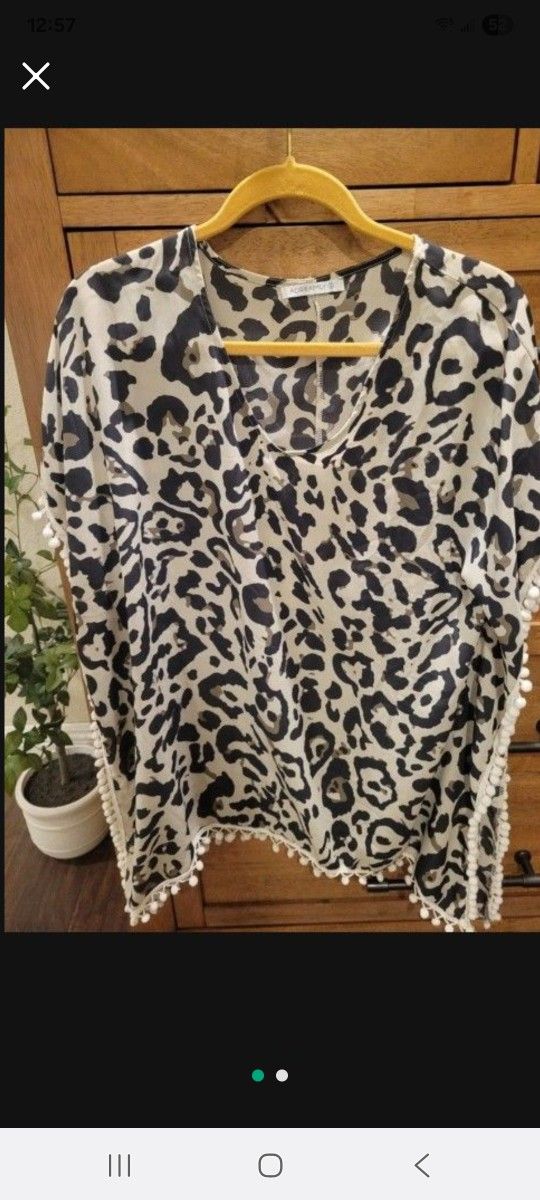Beach Coverup Poncho Style Dress Small