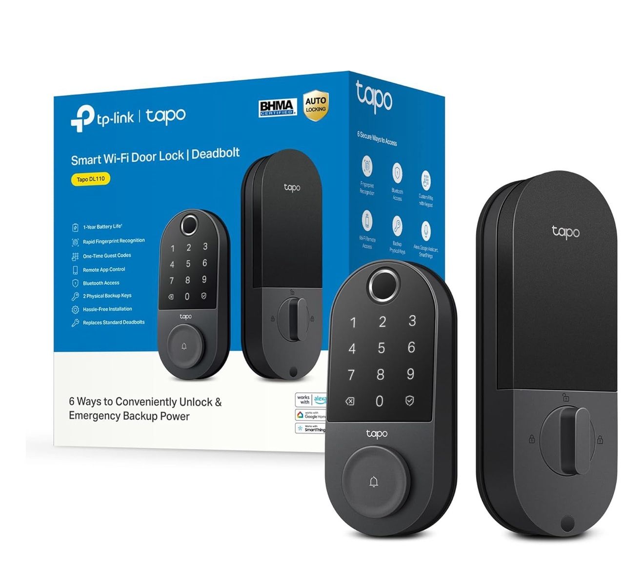 TP-Link Tapo Smart Door Lock, Deadbolt | Keyless