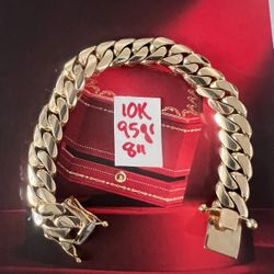 10K Solid Gold 🇨🇺 Links Bracelet 94.7Gr  8 Inches Long 