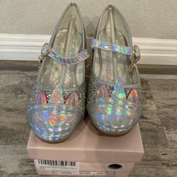 Silver Unicorn Shoes Size 2.