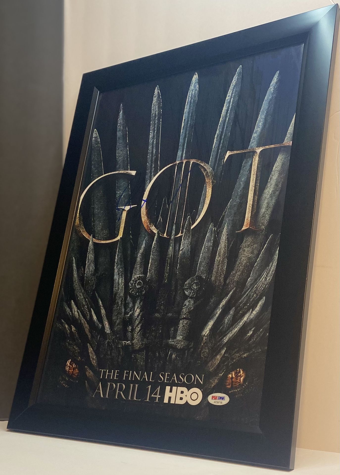 (13x19) Framed Isaac Hempstead Wright Signed 