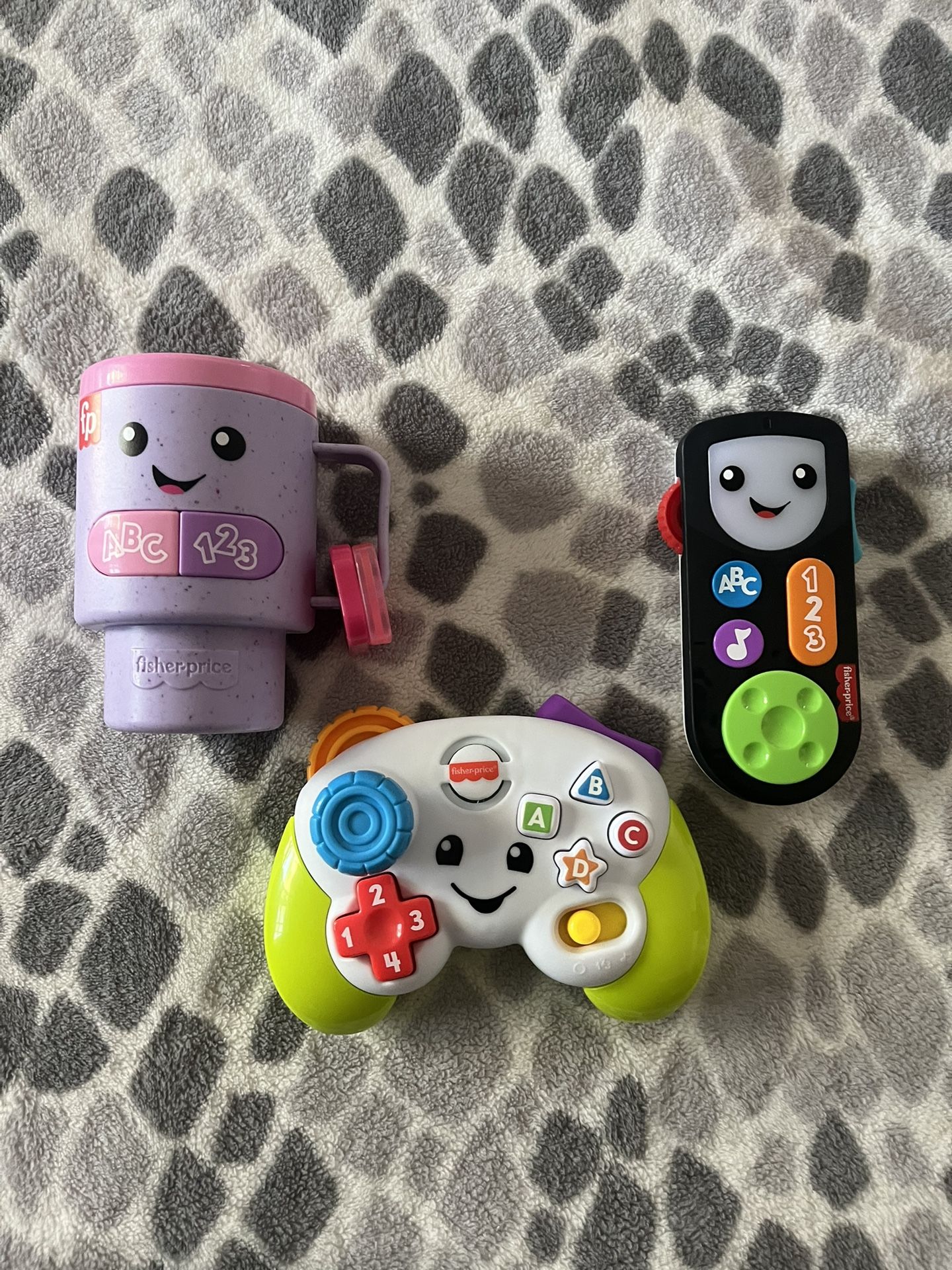 Fisher Price Laugh and Learn Coffee Mug, Remote, and Controller