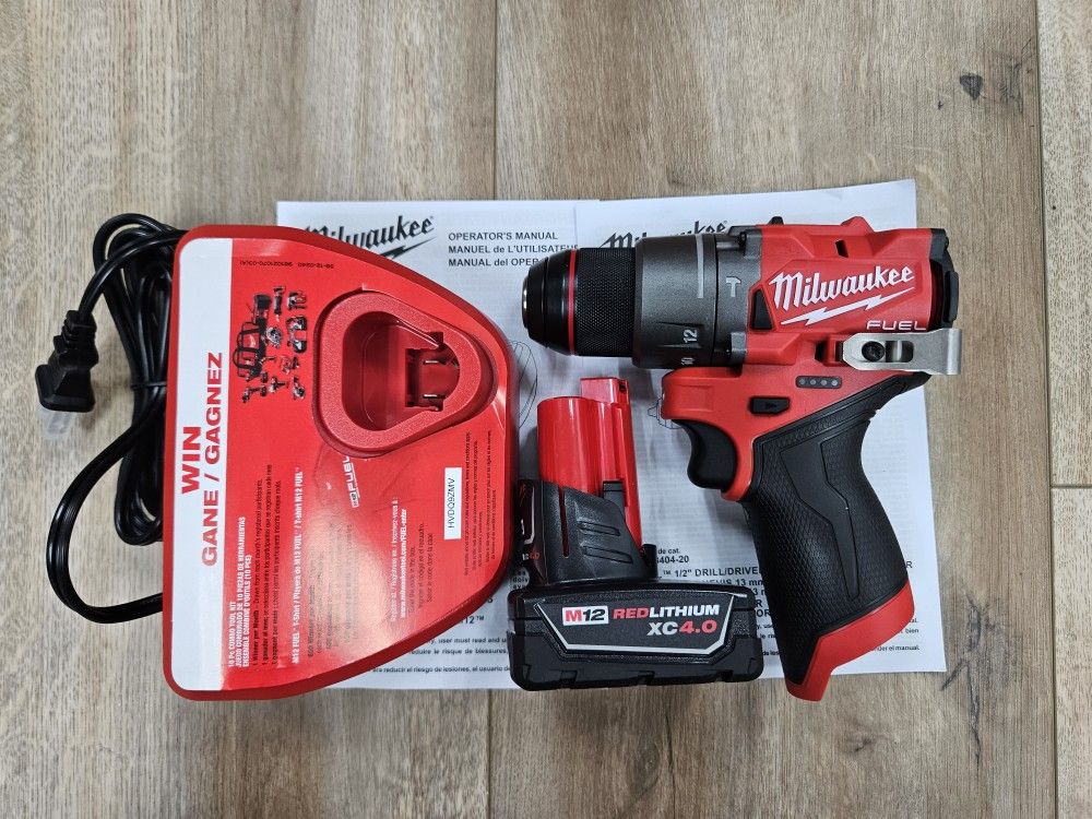 NEW Milwaukee M12 FUEL Gen-3 Brushless Hammer Drill 4AH Kit