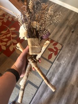 Wedding Centerpieces - Purple Wood Flowers