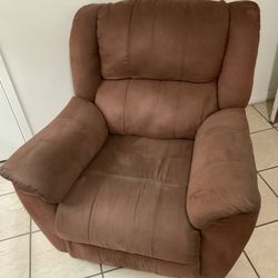 Couch Recliner Sofa Brown 