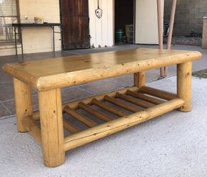 Pine Log Coffee Table