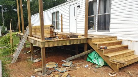 Remodeling old porch.