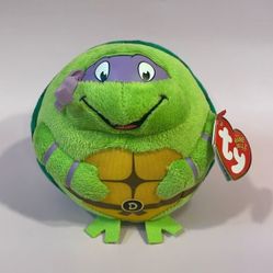Teenage Mutant Ninja Turtles TMNT Beanie Ballz 2014 NWT Donatello Excellent Con...