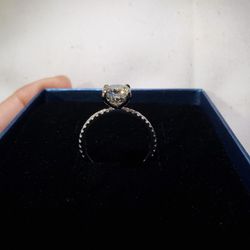 1.5ct Moissanite Diamond Sterling Silver Wedding Engagement Ring Size 9