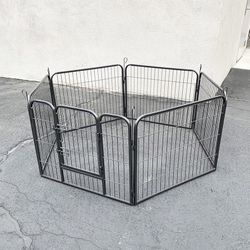 (Brand New) $70 Heavy Duty 24” Tall x 32” Wide x 6-Panel Pet Playpen Dog Crate Kennel Exercise Cage Fence Play Pen 
