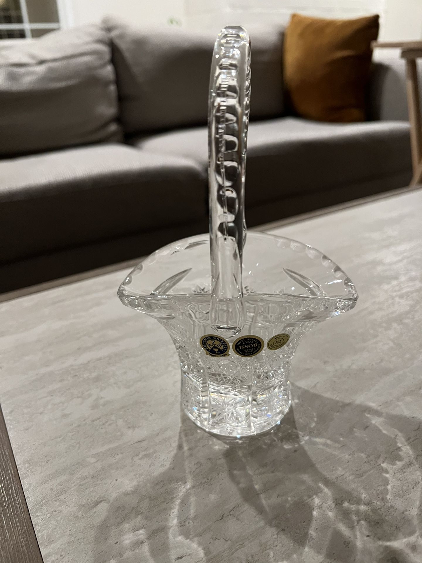 Bohemian Crystal Basket
