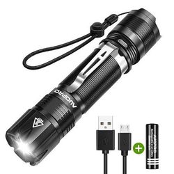 new Rechargeable Flashlight 800 Lumens, Ultra Bright Tactical Flashlight Small Torch Light, CREE LED Taclight, IPX7 Water Resistant, 5 Modes for Campi