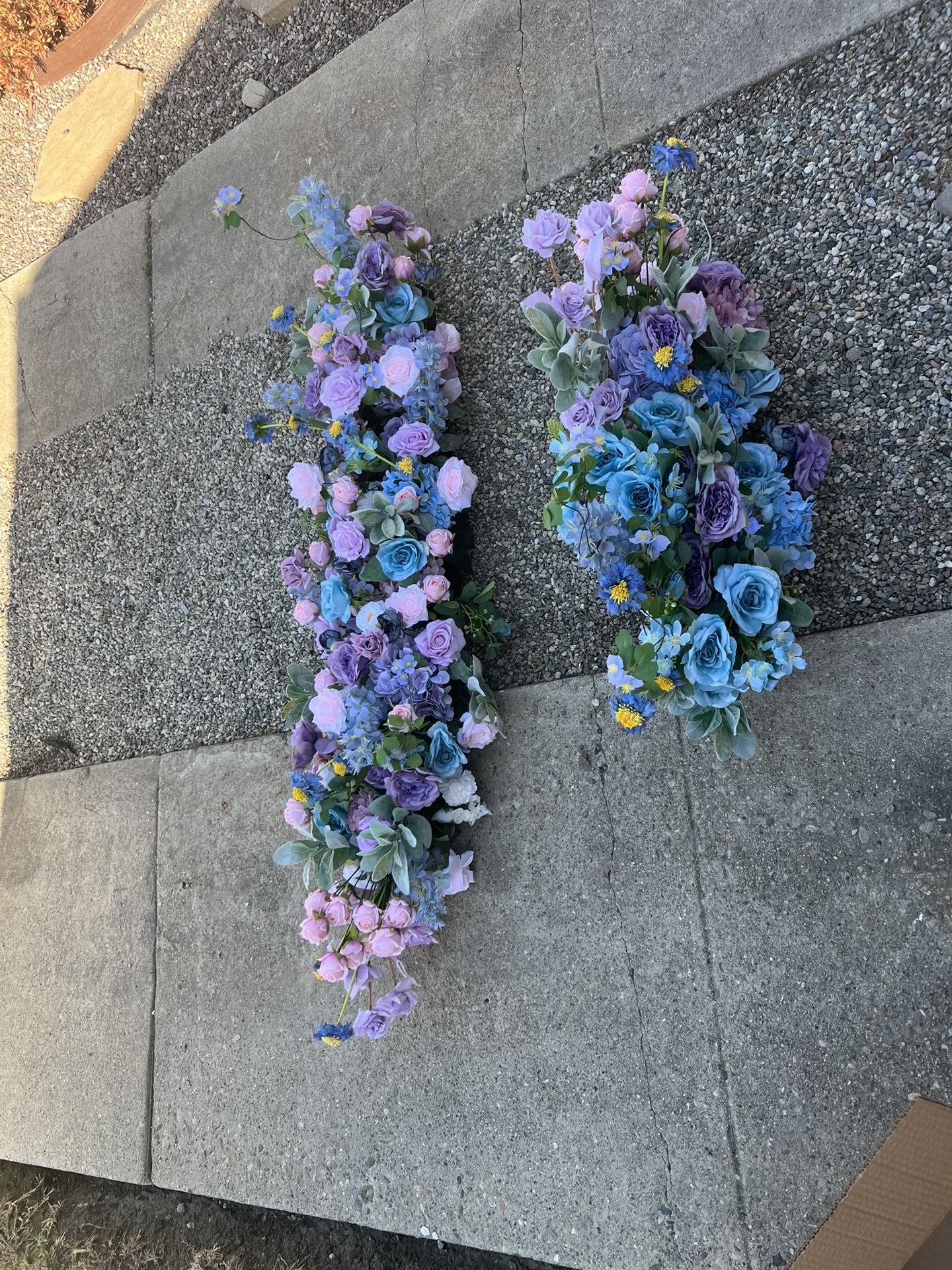 Faux Arch floral arrangements