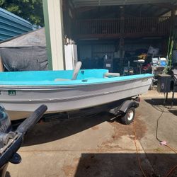 14 Ft  Silver Craft Fishing And 4.5 Mercury Trolling  Motor