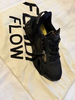 Fendi Flow Black Suede Leather Sneakers – Fendi 5 / UK 5