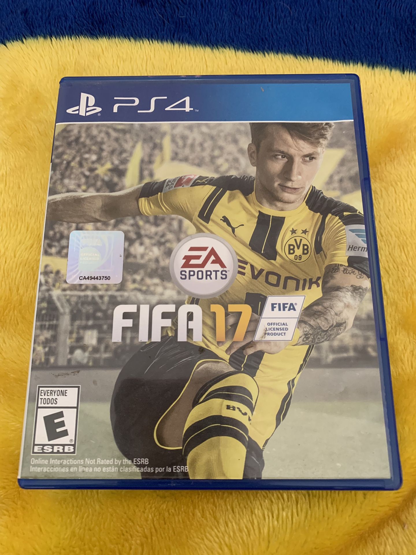 Fifa 17 for ps4. Barely played with. Great condition