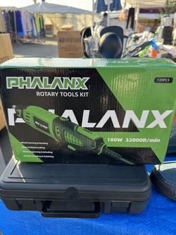 180W Rotary Tool Kit, 1.5-Amp PHALANX 6 Variable Speed with Flex Shaft