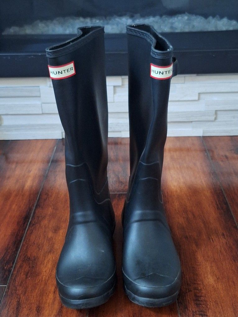 HUNTER Original Tall Women’s Black Rain Boots Size:7