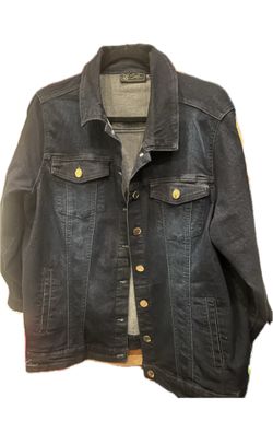 Plus Size Dark Denim Jacket